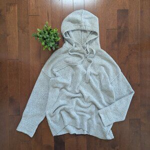 4/$25 LIGHT GREY KNIT PULLOVER SWEATER HOODIE